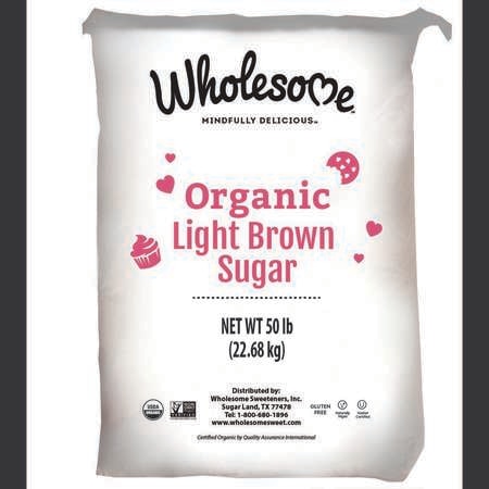 WHOLESOME SWEETENER Wholesome Sweeteners Organic Light Brown Sugar 50lbs 44044